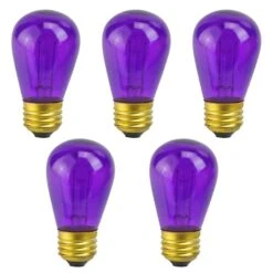 Northlight Transparent Incandescent S14 Replacement Christmas Bulbs, 25ct. Violet -Northlight Decor Store D676241S 12