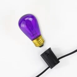 Northlight Transparent Incandescent S14 Replacement Christmas Bulbs, 25ct. Violet -Northlight Decor Store D676241S 13