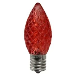 Northlight Red Faceted C9 LED Replacement Christmas Bulbs, 25ct.