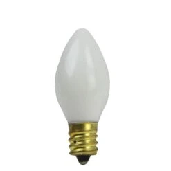 Northlight Opaque White Incandescent C7 Replacement Christmas Bulbs, 25ct.