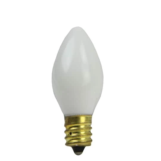Northlight Opaque White Incandescent C7 Replacement Christmas Bulbs, 25ct. 1 Northlight Opaque White Incandescent C7 Replacement Christmas Bulbs, 25ct.