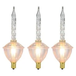 Northlight 3ct. Clear C7 Retro Bubble Light Replacement Christmas Bulbs