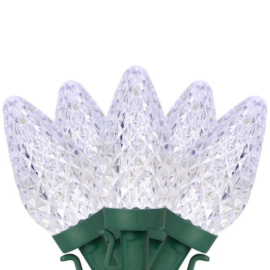 Northlight 100ct. Faceted LED C9 Christmas String Lights Pure White 6 Northlight 100ct. Faceted LED C9 Christmas String Lights Pure White - Image 6