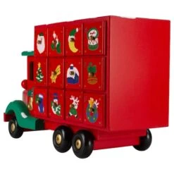 Northlight 14" Red Children Advent Calendar Storage Truck Christmas Décor -Northlight Decor Store D676277S 4