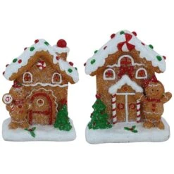Northlight Gingerbread Houses With Gingerbread Boy & Girl Christmas Decoration Set