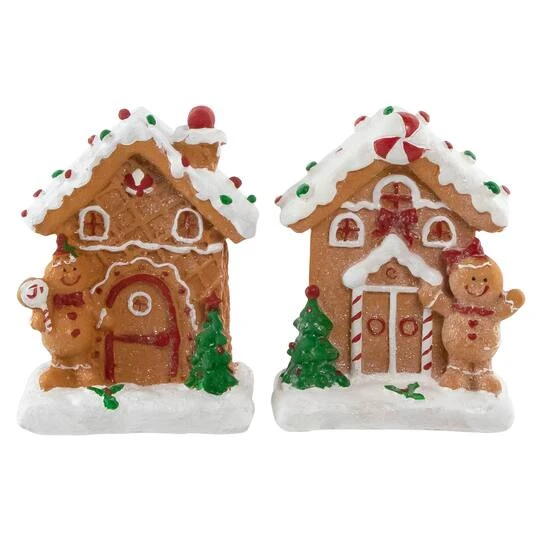 Northlight Gingerbread Houses With Gingerbread Boy & Girl Christmas Decoration Set 3 Northlight Gingerbread Houses With Gingerbread Boy & Girl Christmas Decoration Set - Image 3