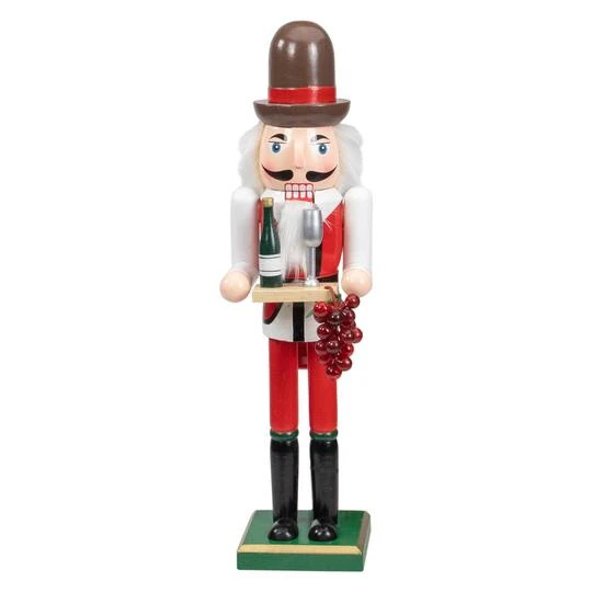 Northlight 15" Red & White Grapes Winemaker Christmas Nutcracker Figurine 1 Northlight 15" Red & White Grapes Winemaker Christmas Nutcracker Figurine