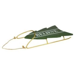 Northlight 18.25'' Green Wooden Believe Christmas Snow Sled Decoration 18 Northlight 18.25'' Green Wooden Believe Christmas Snow Sled Decoration -Northlight Decor Store D676319S 15