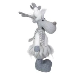 Northlight 12.5'' Gray And White Standing Moose Tabletop Christmas Decoration -Northlight Decor Store D676333S 4