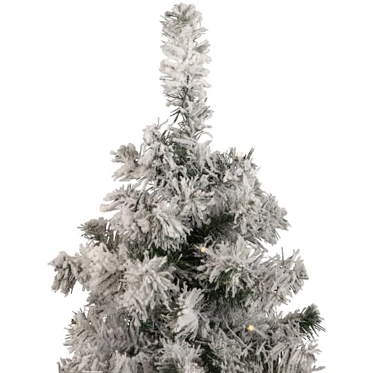 Northlight 3ft. Pre-Lit Heavy Flocked Pine Artificial Christmas Tree, Warm White LED Lights 6 Northlight 3ft. Pre-Lit Heavy Flocked Pine Artificial Christmas Tree, Warm White LED Lights - Image 6