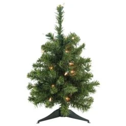 Northlight 1.5ft. Pre-Lit Canadian Pine Artificial Christmas Tree, Clear Lights