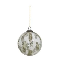 Hello Honey® 5" Hand-Blown Glass Ball Ornament With Embedded Botanicals