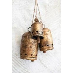 Hello Honey® 8.5" Distressed Bronze Bell -Northlight Decor Store D758771S 2