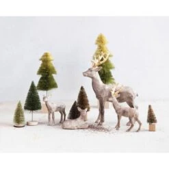 Hello Honey® 10.5" Brown Decorative Standing Deer With Gold Accents -Northlight Decor Store D758788S 3