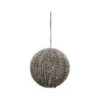 Hello Honey® 6" Snow Finish Brown Textured Plastic Ball Ornament
