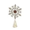 Hello Honey® 11" Metal, Glass & Acrylic Snowflake Tree Topper With Jewels