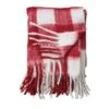 Hello Honey® Red & White Plaid Woven Acrylic Throw With Fringe
