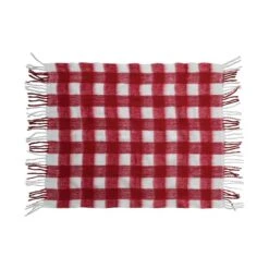 Hello Honey® Red & White Plaid Woven Acrylic Throw With Fringe 8 Hello Honey® Red & White Plaid Woven Acrylic Throw With Fringe -Northlight Decor Store D758850S 3