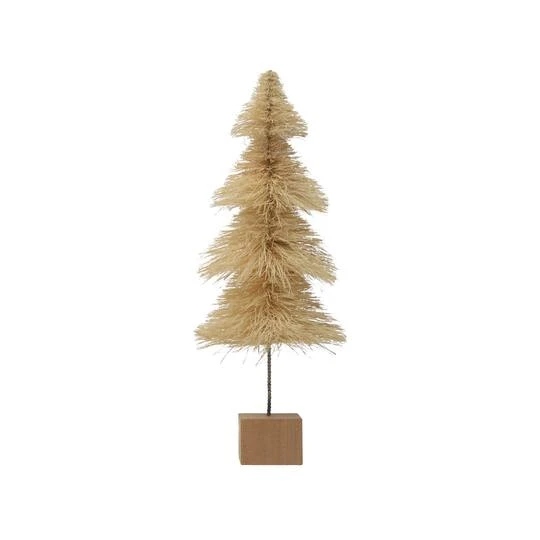 Hello Honey® Cream Sisal Bottle Brush Tree With Wood Base 1 Hello Honey® Cream Sisal Bottle Brush Tree With Wood Base